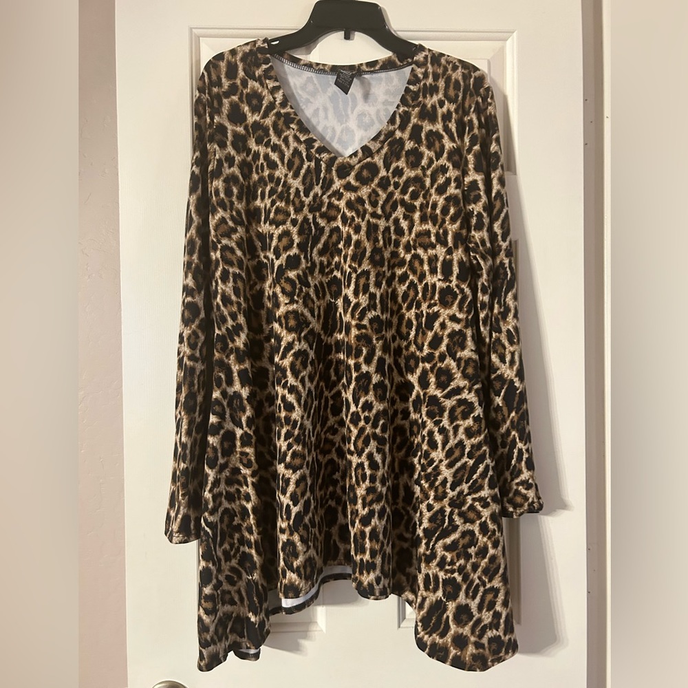Lildy | Tunic Dress Leopard with pockets size L-XL